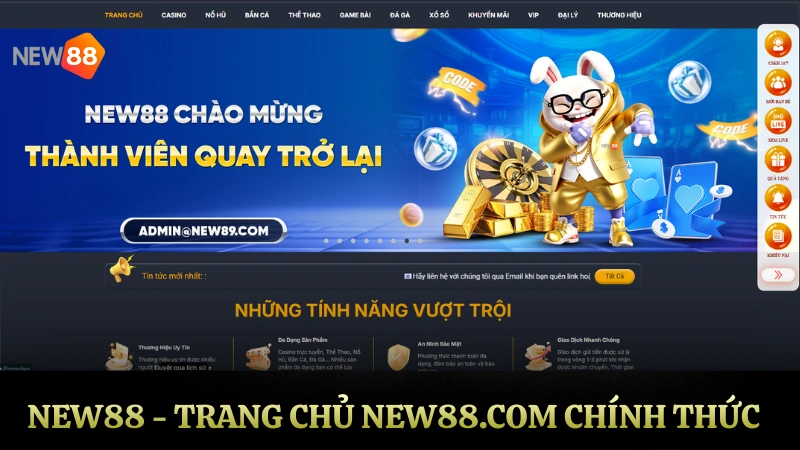 Trang chủ NEW88 chính thức 2026 – Giao diện cá cược hiện đại